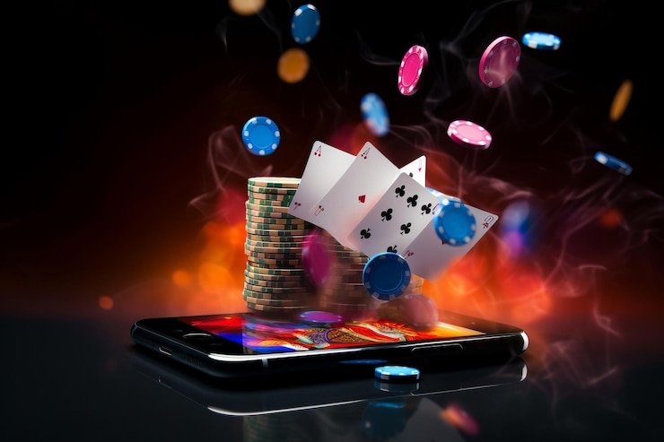 Pengguna membaca bantuan di ponsel